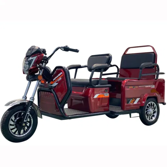 Nueva motocicleta triciclo eléctrico promocional para uso de pasajeros y carga