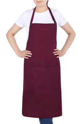 Mujeres promocionales del OEM que cocinan el logotipo impreso bordado de encargo del delantal del babero de la cintura del cocinero de los hombres
